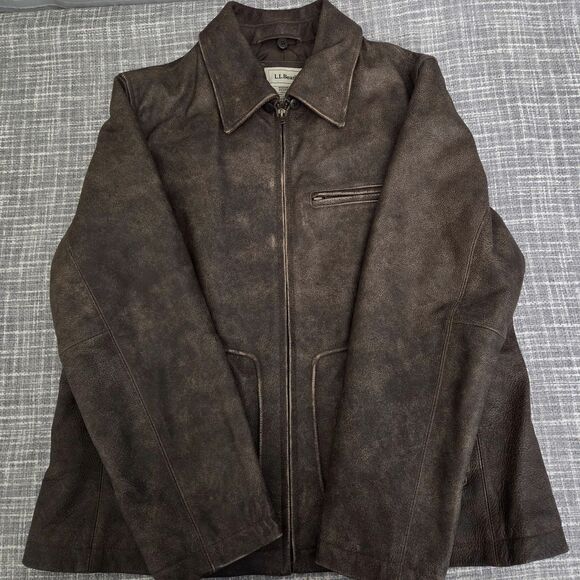 RARE LL BEAN Leather Aviator Jacket Women’s MP Brown Removable Sherpa Collar - Picture 12 of 16